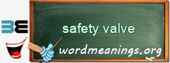 WordMeaning blackboard for safety valve